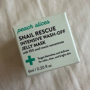 (3 for $15) Peach slices snail mucin intensive wash off mask NIB